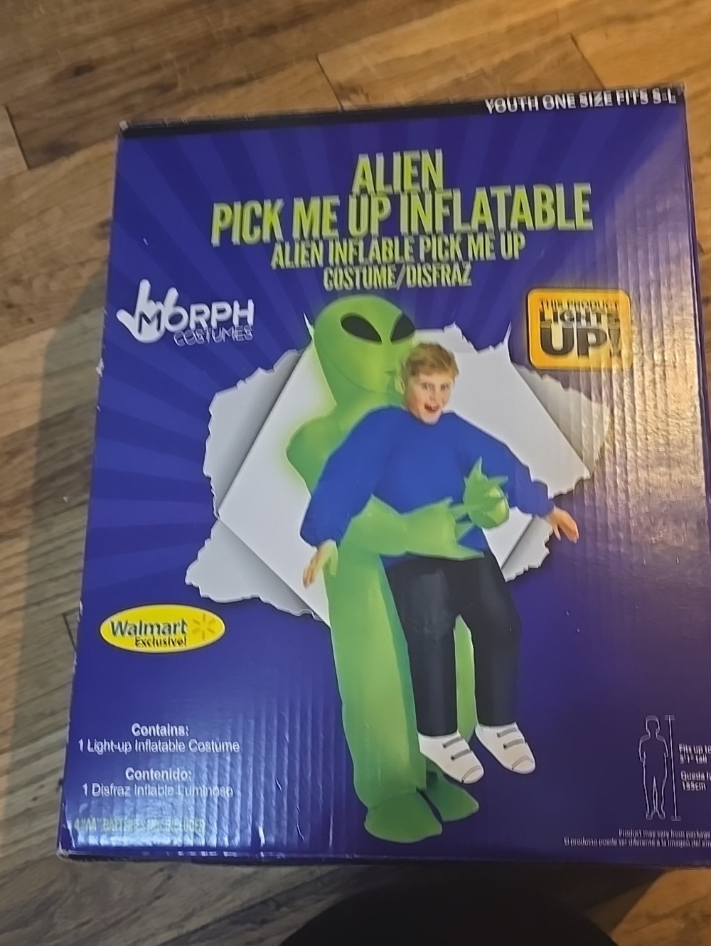 Kids Alien Pick Me Up Inflatable Costume - Green